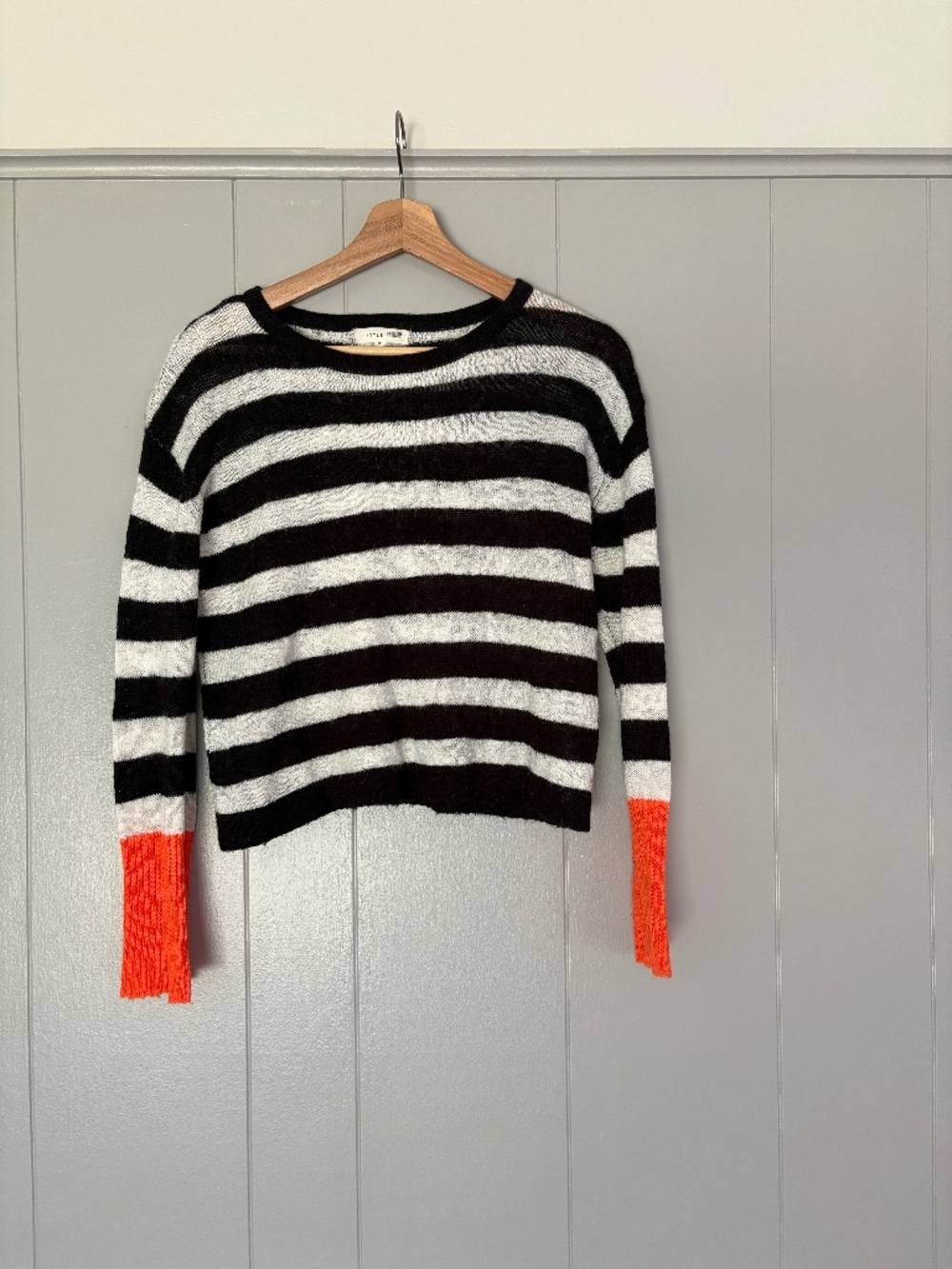 Anthropologie cropped stripe sweater